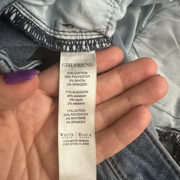 2/$30 White House Black Market Low Rise Girlfriend Jeans 00 #A0598 - Picture 6 of 7